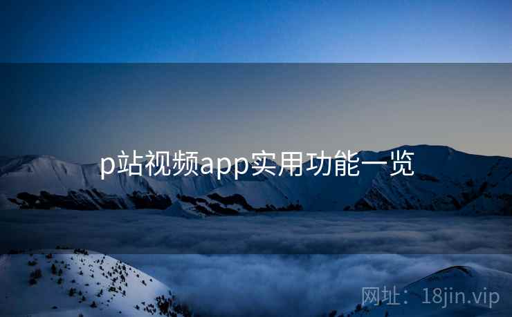 p站视频app实用功能一览